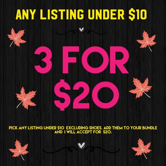 3 for $20 Sale Other - Closet Sale 3 for $20 (Select Items)